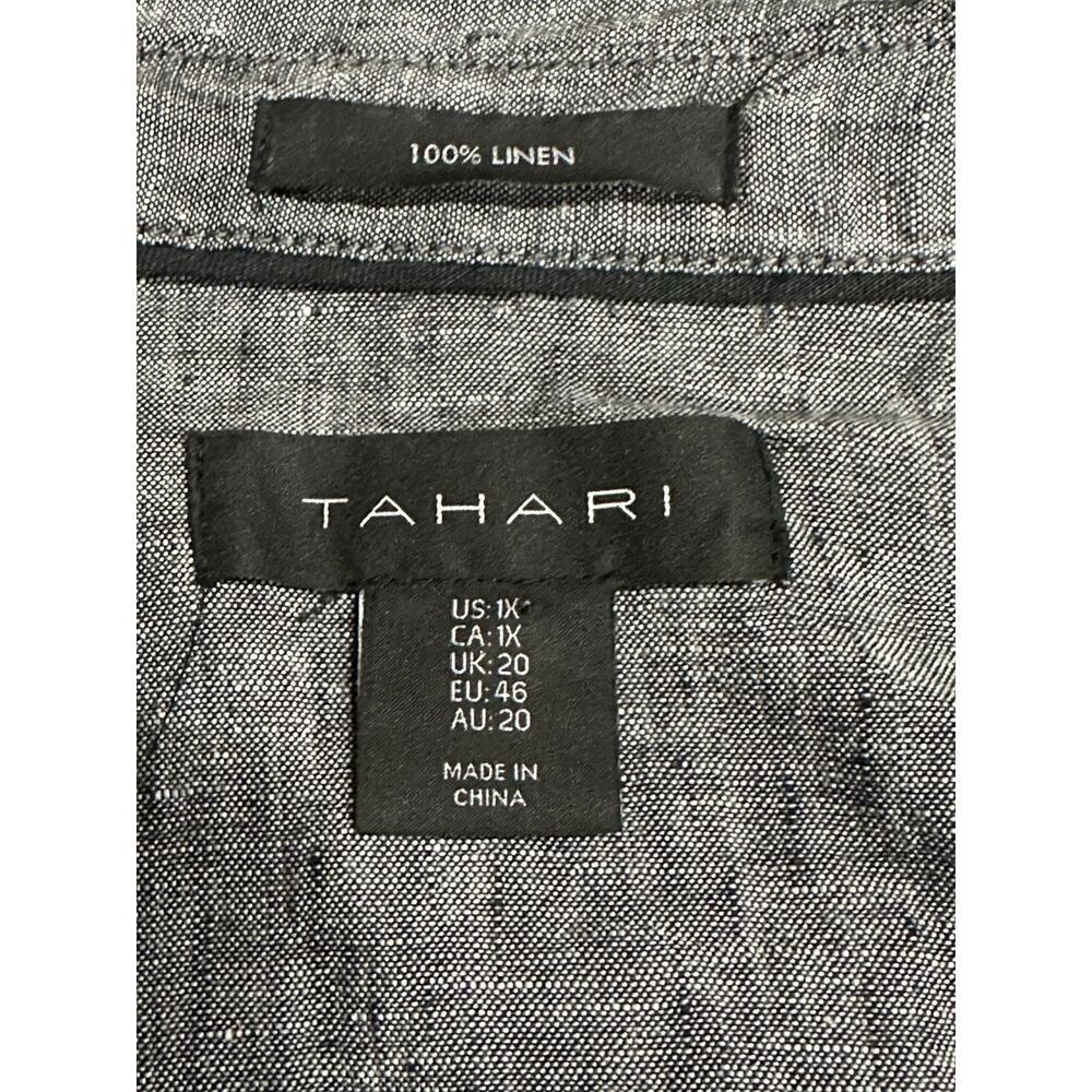 Tahari Plus Size Blouse Button Up Long Sleeve Two… - image 3